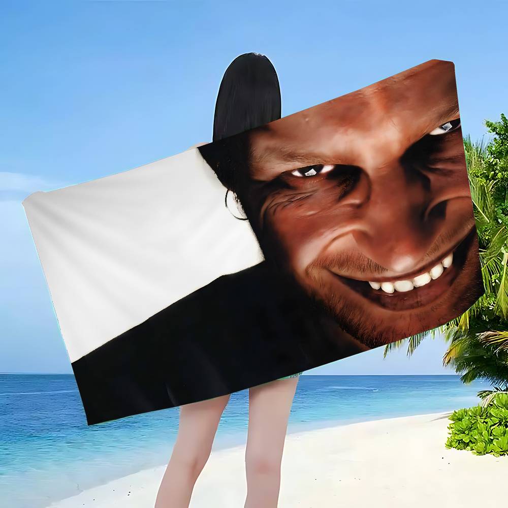 A-Aphex Twin Mikrofaser Bedrucktes Strandtuch Bergsteigen Yoga Strand Schwimmen Laufen Saugfähiges Weiches Handtuch