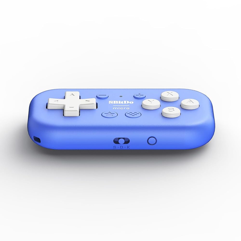 8BitDo Micro Bluetooth Gamepad Blue Controller for Switch and Android - Switch, Ultra-Small
