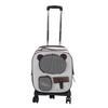 Pet Carrier Backpack with Wheels 2 in 1 Breathable Window Large Capacity Portable Rolling Cat Dog Carrier Bag for