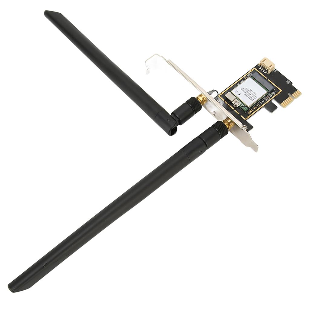 Wireless WiFi 6 PCIE Card with 2 Antenna 1800Mbps 2.4Ghz 5Ghz Support MU MIMO Bluetooth 5.2 Wireless Network Card for