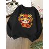 Kids Unisex Crewneck Sweatshirt, Cute Chinese New Year Dragon Baby Lantern Print Soft Fleece Pullover For Kids Over 4 Years Old