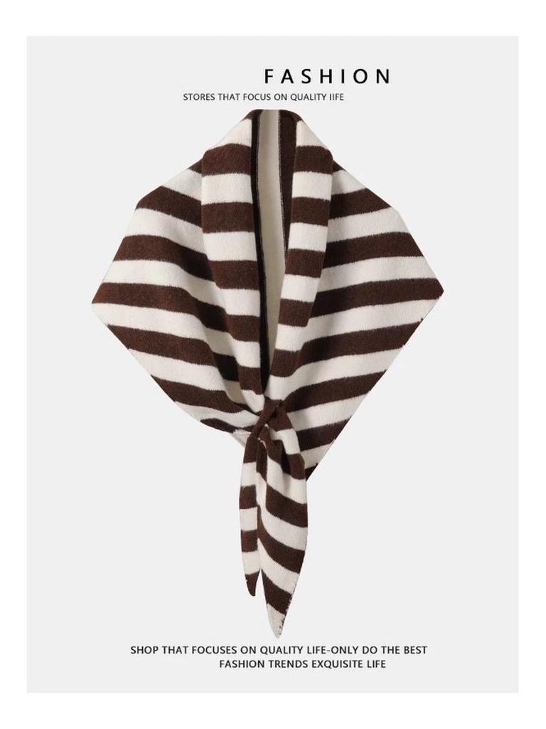 Korean Wool Blend Thick Shawl: Solid Color, Warm Knitted Cowl, Perfect for Spring & Autumn Layering