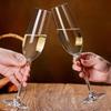 Elegant Crystal Champagne Glasses Set of 2 Stemware White Wine Glasses for Home Bar Dinner Party Luxury Gift