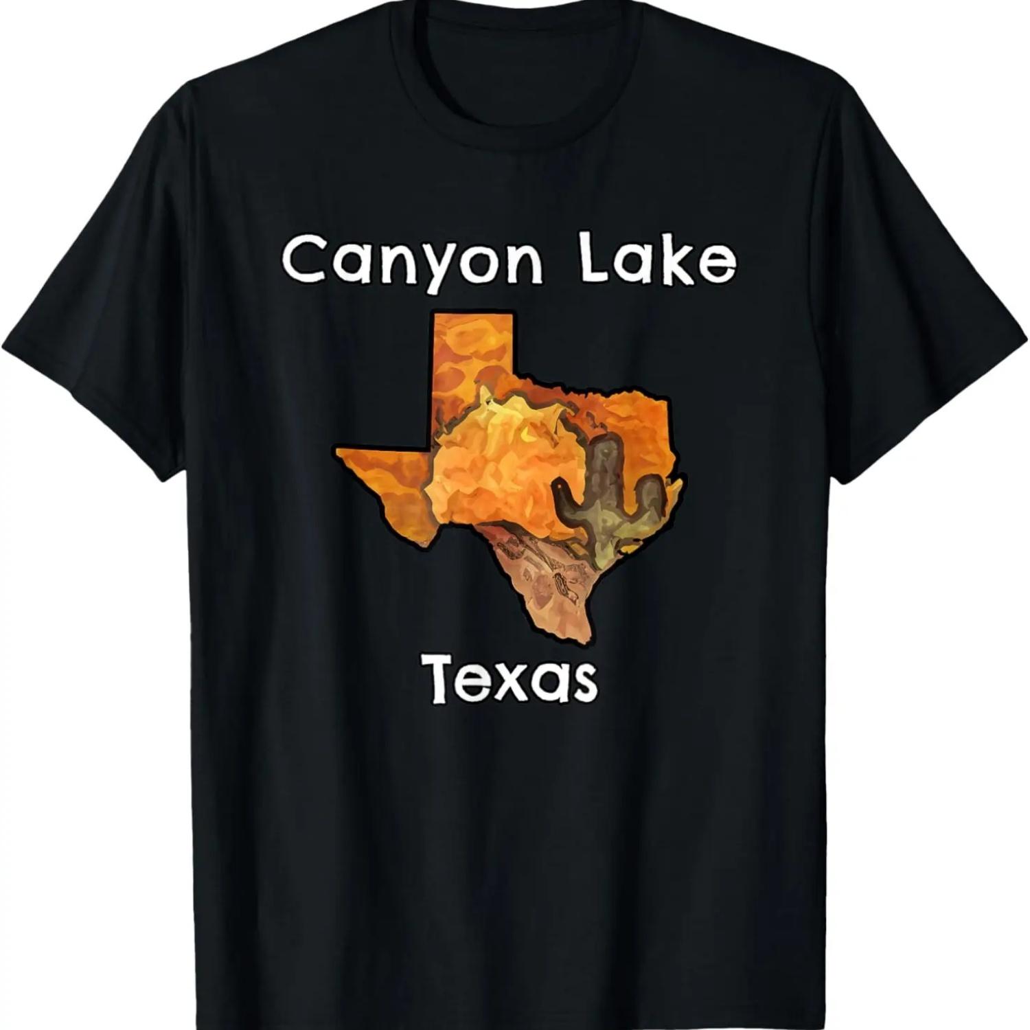 Canyon Lake Texas Shaped Desert Scene T-Shirt S чёрный
