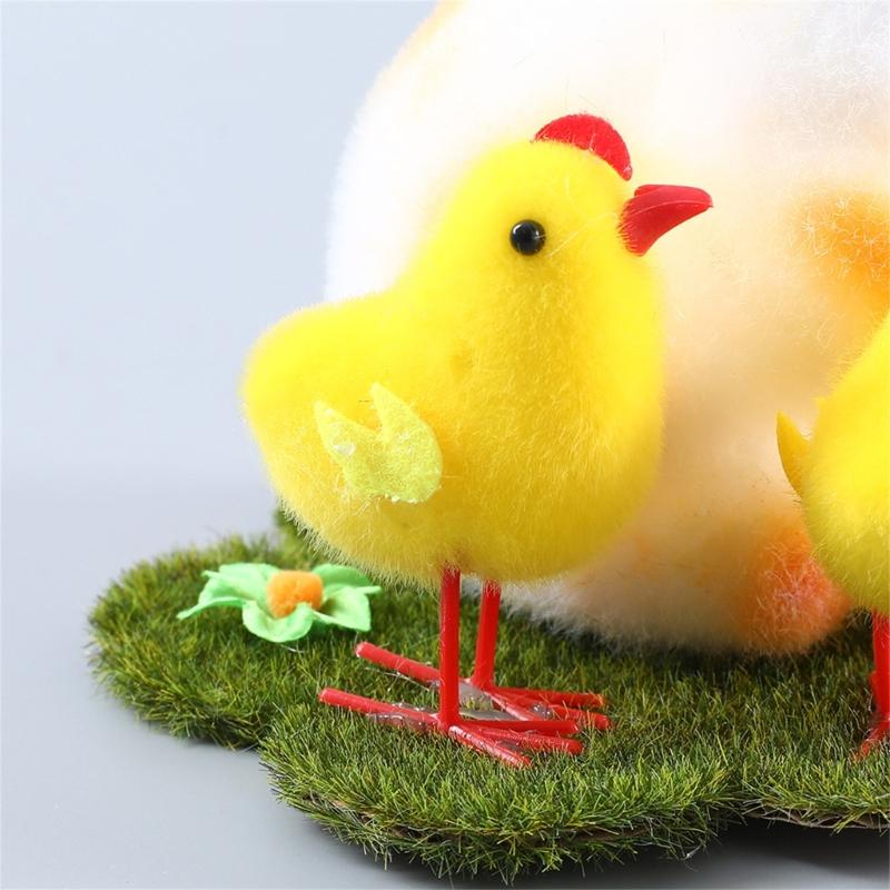 Easters Bunnies Rabbit Decorations Bunnies Eggs Flocking Table Decorations Decorative Statue Outdoor Artificial Figurines