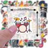 35-70pcs Rockin Music Stickers Cartoon Graffiti Decals Fans Gift Fridge Luggage Laptop Phone Guitar Car Bike Skateboard Decor