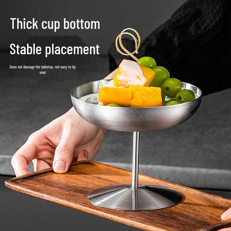 Stainless Steel High-Footed Ice Cream and Dessert Cup