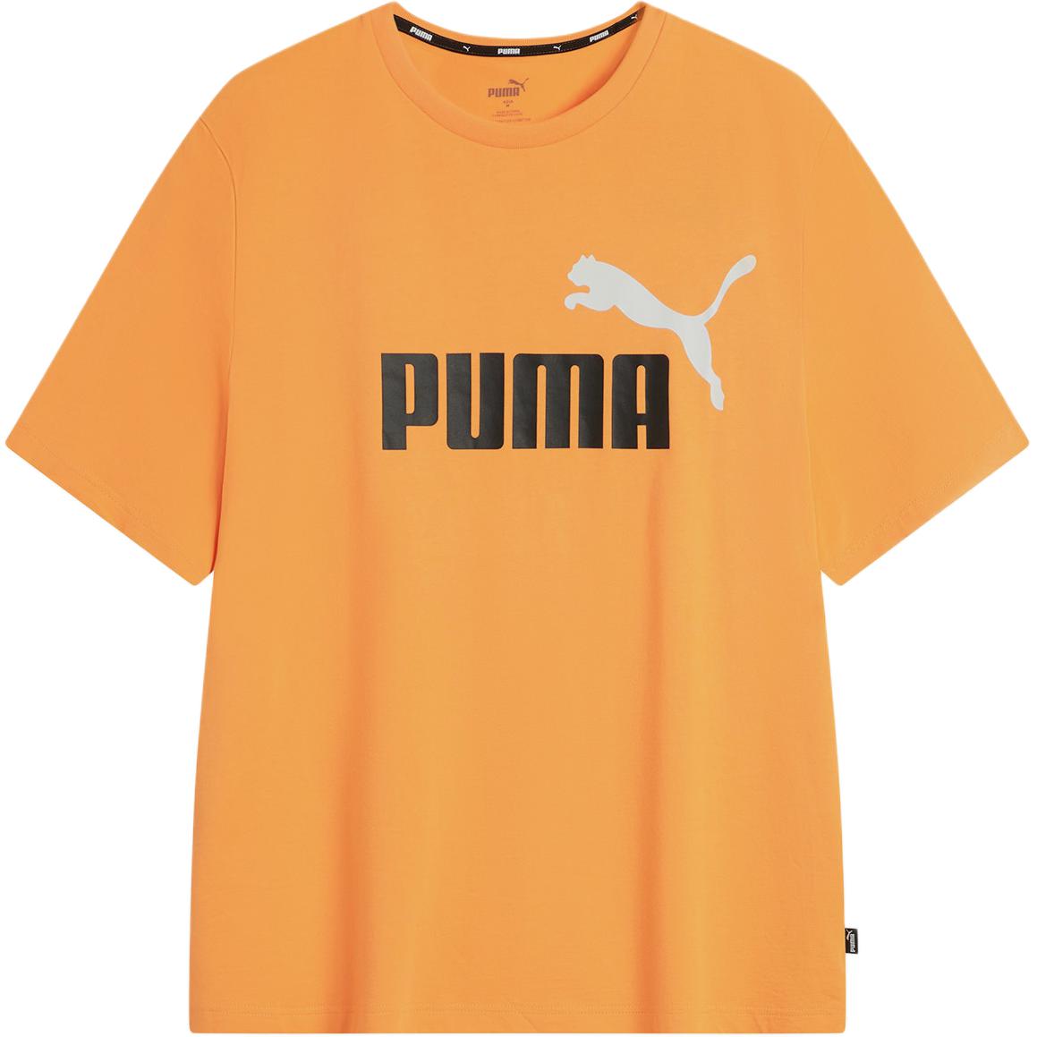 

PUMA Versatile Comfortable Breathable Crew Neck Letter Short Sleeve T-Shirt Unisex Tops Orange 847666-49 L