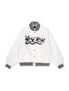 Yeseyesee Y.E.S Snail Logo Stadium Jacket White