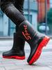 Non Slip Plus Big Size Half High Male Shoes Round Toe Fashion Wear-resistant Original Work Galoshes for City Men's Rain Boots