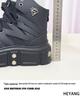 HEYANG Men's Fashion Height-Boosting Punk Boots - Thick-Soled Casual Design