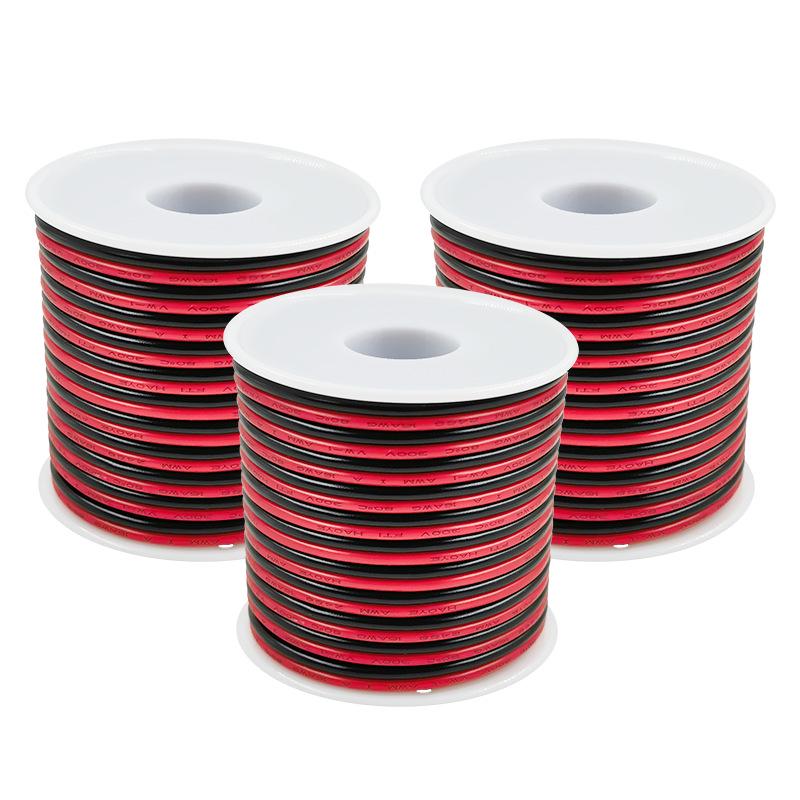 16-30AWG Multi-Spec 2468 PVC Red & Black Parallel Wire for Electronics
