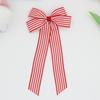 Printed Ribbed Band Long Ribbon Bow Hair Clip - Hot Selling Hair Accessory