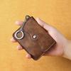 Retro 4-card Slot Card Bag Compact and Portable with Keychain Attached Making Travel More Convenient