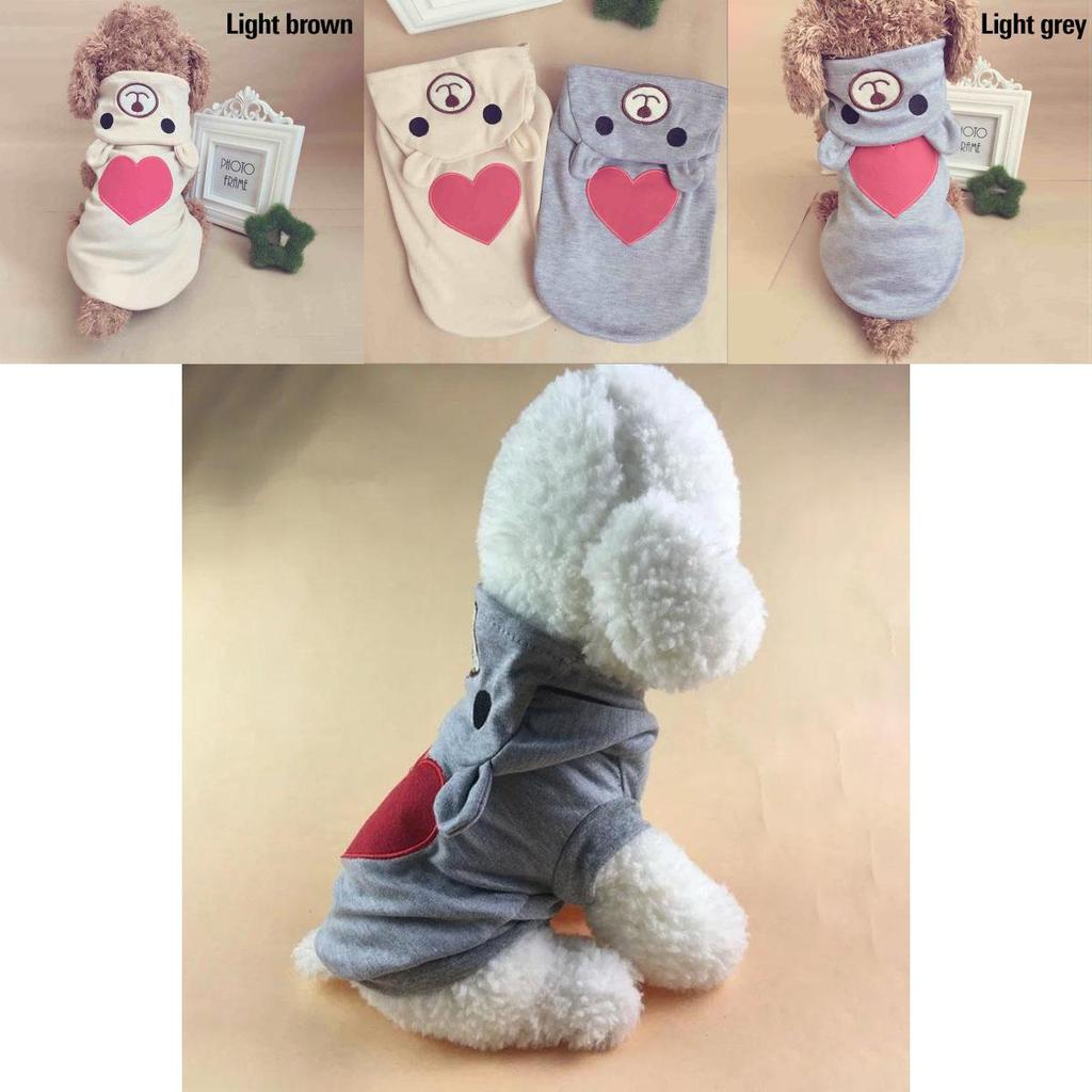 Entzückender Haustier Hund Katze Welpen Pullover Hoodie Mantel mit einzigartigem Bären-Design für Wärme