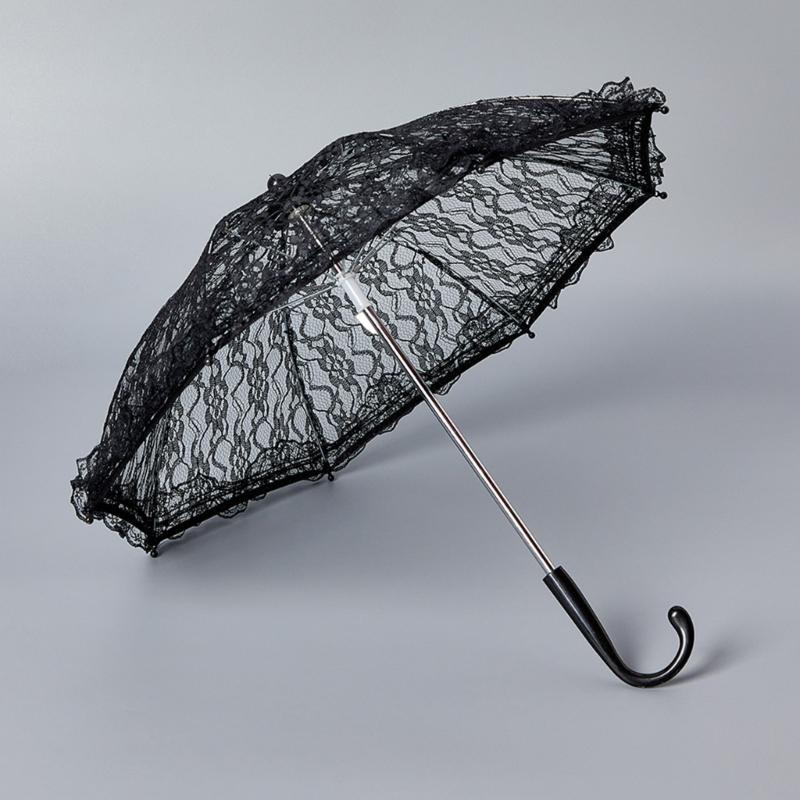 Women Parasol Elegant Lace Umbrella Embroidery Bridal Handmade Umbrella for Wedding Decoration Photo Props