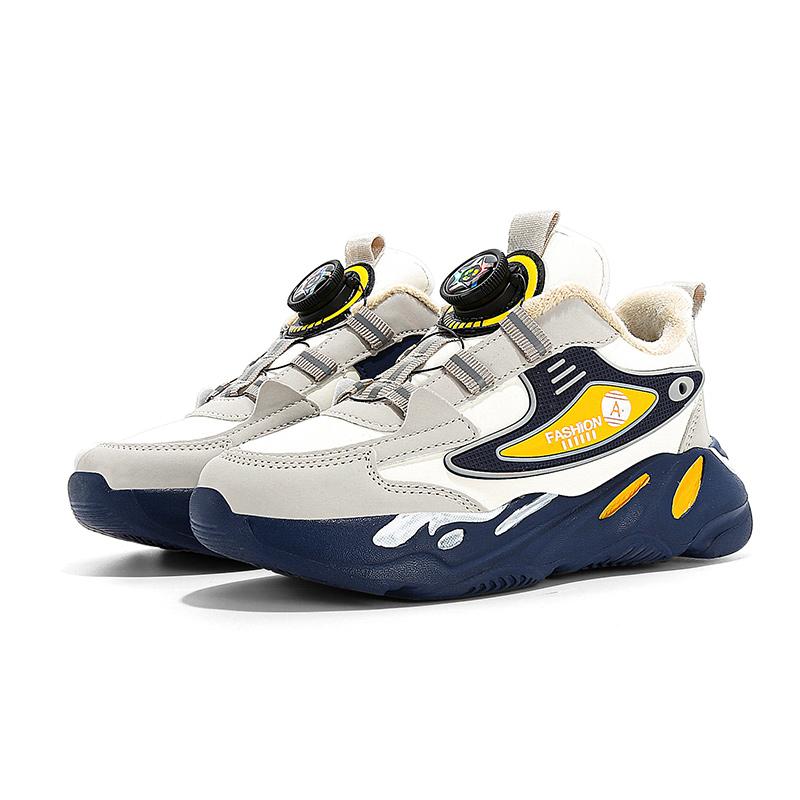 Осенне-зимние детские зимние ботинки короткие плюшевые теплые нескользящие износостойкие — фото 18