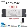 Wifi Wireless Switch Smart Module,2CH DC12V 32V AC 110V 220V,Inching Self-lock,RF433,NO,NC,COM.10A Relay,eWeLink APP Control