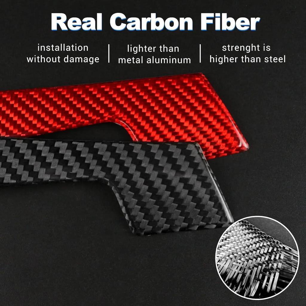 Carbon Fiber Center Console Screen Display Cover Multimedia Control Side Sticker for Infiniti Q50 2013-2022 Interior Accessories