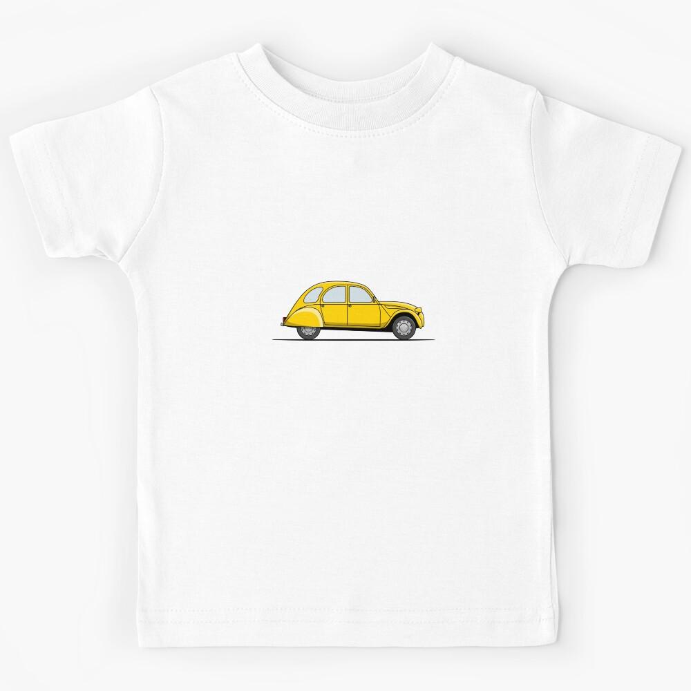 Classic French Car - Yellow Kids T-Shirt 150
