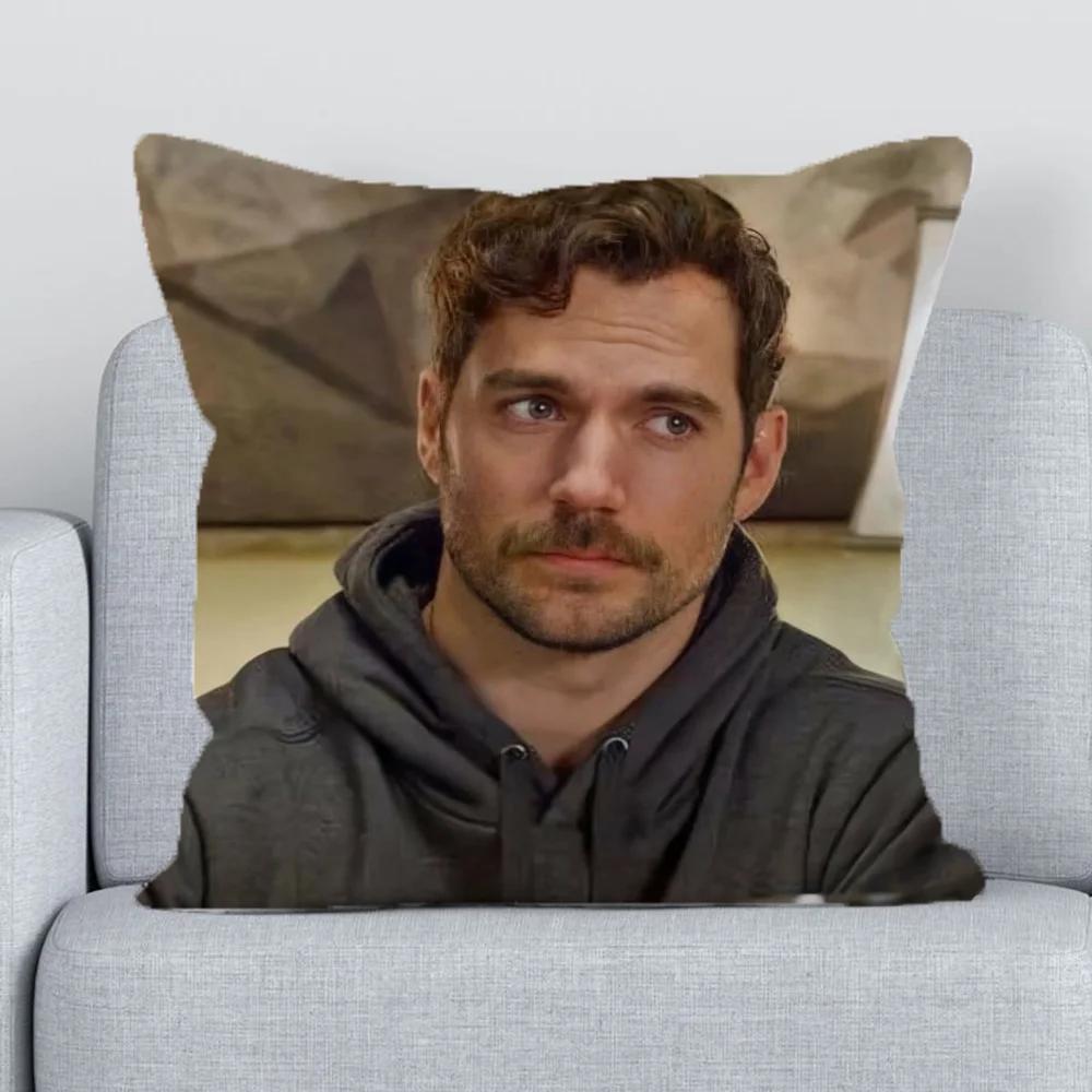 H-Henry Cavill Copricuscino 45X45 Copricuscini Cuscini per Divano Federa Decorativa Per Soggiorno Federe 50X50 Cuscino