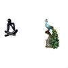 Abstract Peacock Figure Sculpture Decorative Animal Collectible Modern Statue Elegant Tabletop
