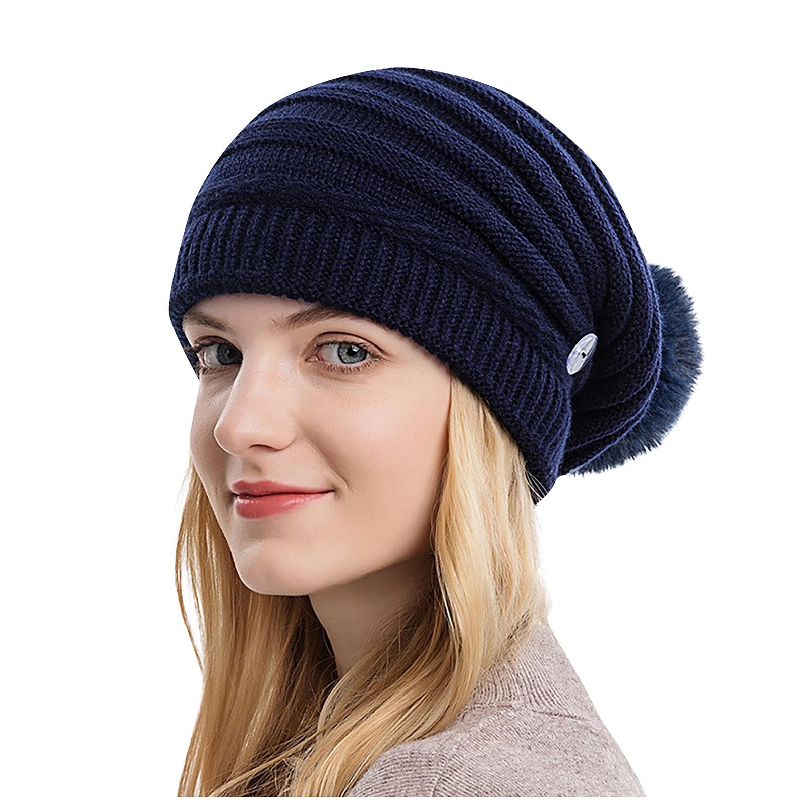 Женские вязаные шапки можно повесить на открытом воздухе — фото 5