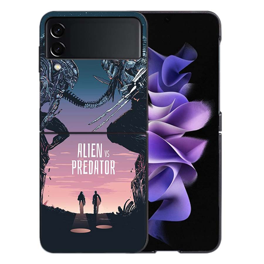 

Alien vs Predator Phone Case For Samsung Z Flip 6 7 5G Galaxy Z Flip 5 4 3 5G Cases Shockproof Hard Cover TPU Galaxy Z Flip