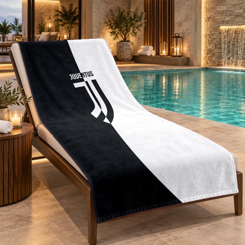 Beach Towel with Juventus Design, Quick Dry Lightweight Towel for Swimming Pool Travel