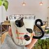250ml Animal Shaped Glass Cup With Handle Cute Cappuccino Latte Coffee Mug Clear Milk Teacup Christmas Valentine's Day Gifts