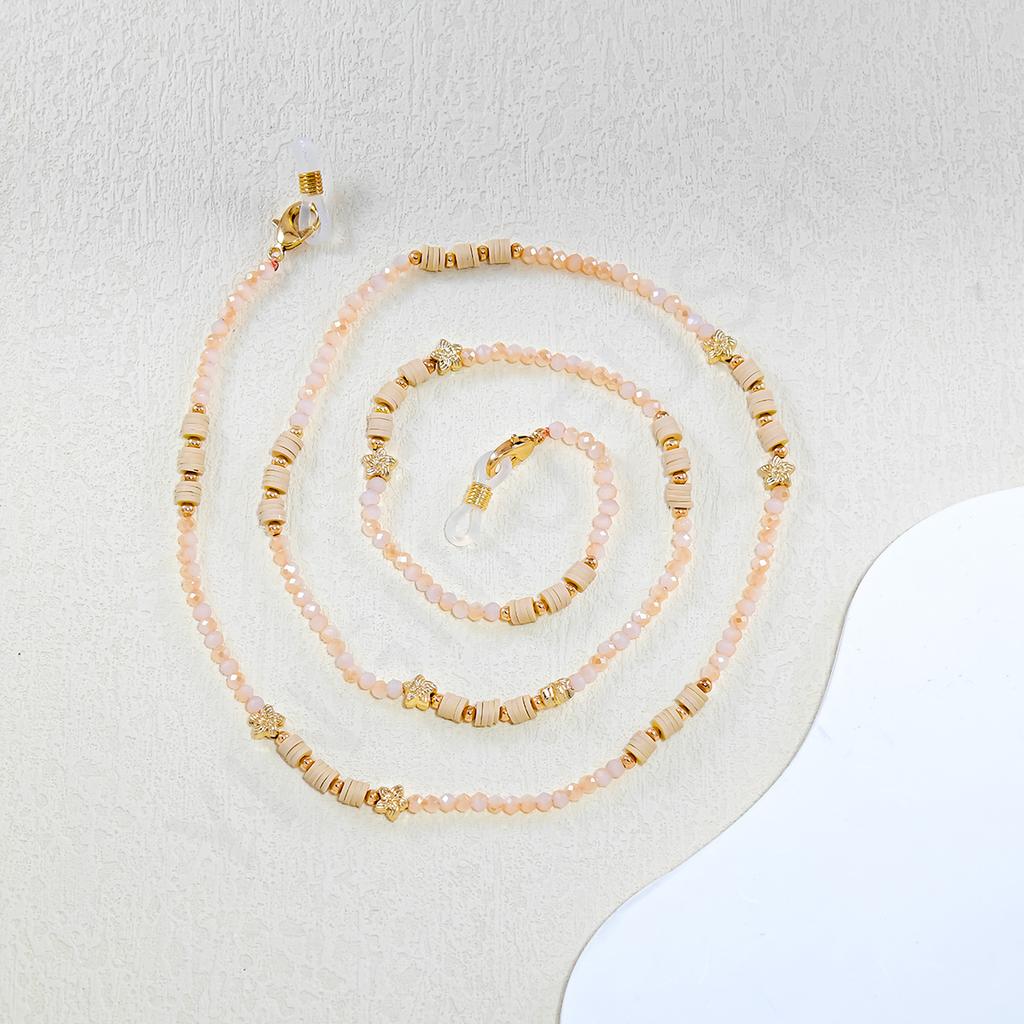 Bohemian Glass Rice Bead Chain Rice Bead Mask Rope Colored Beaded Glasses Chain Colored Handmade Pearl Chain