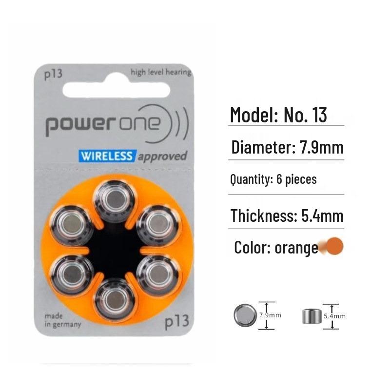 Hearing Aid Zinc-Air Battery P10/P312/P13/P675 1.45V Button Cell
