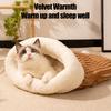 Cat Sleeping Bag Cozy Winter Plush Cat Sack Warm Pet Bed Cave Kittens Tunnel Calming Bed Pet Hideaway for Kittens Puppies Rabbits