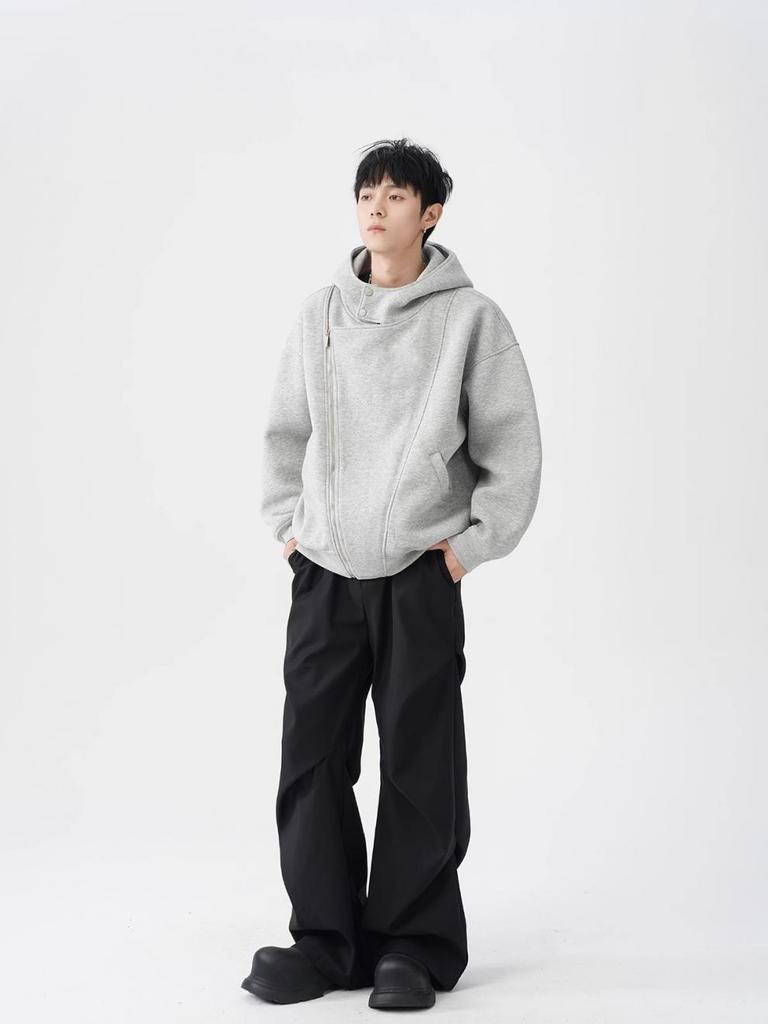 Herren Retro Dicke Kapuzen-Sweatshirtjacke - Herbst/Winter Locker Vielseitige Strickjacke, Jugendliches Trenddesign