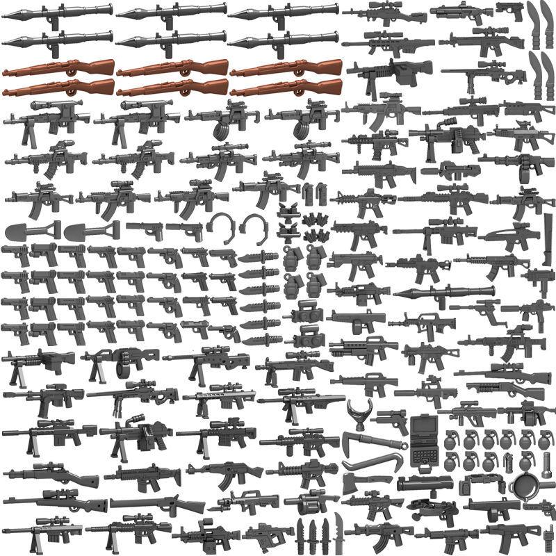 Kompatibler Baustein Militärpistole Miniatur Spezialeinheit Montage Junge Kind Polizei Soldat