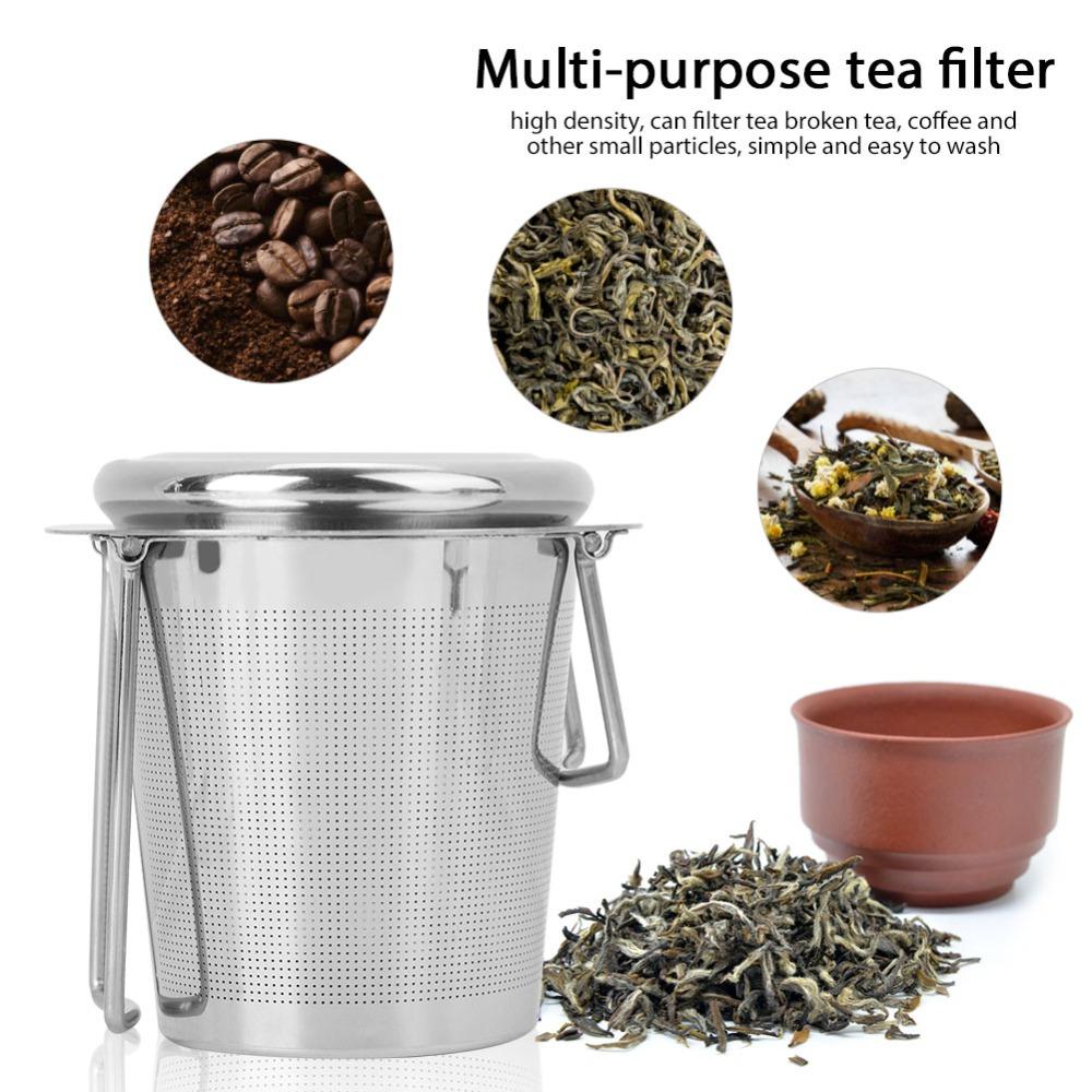 Stainless Steel Mesh Metal Cup Strainer Folding Handle Tea Strainer Loose Leaf Tea