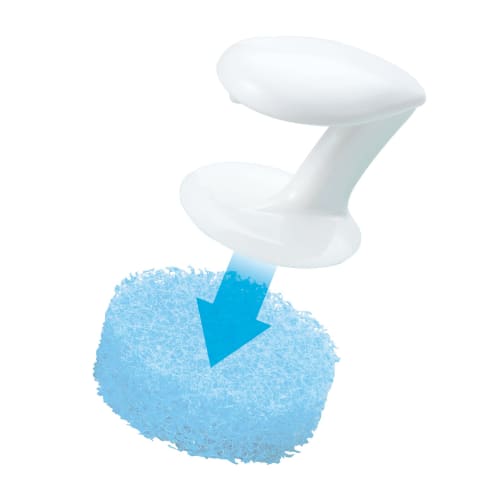 Mameita Kitchen Sponge, Blue, 6.5cm Wide x 6.5cm Deep x 2cm High, Kitchen Clean Pro, Sink Cleaning, Spare Replacement, Removes Limescale and Grease, E