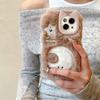 Soft Fluffy Plush bowknot Star Cat Ears 3D Pearl Phone Case For iPhone 17 Air 14 15 16 Plus 13 Pro Max 11 12 Warm Winter  Cover  Embroidery