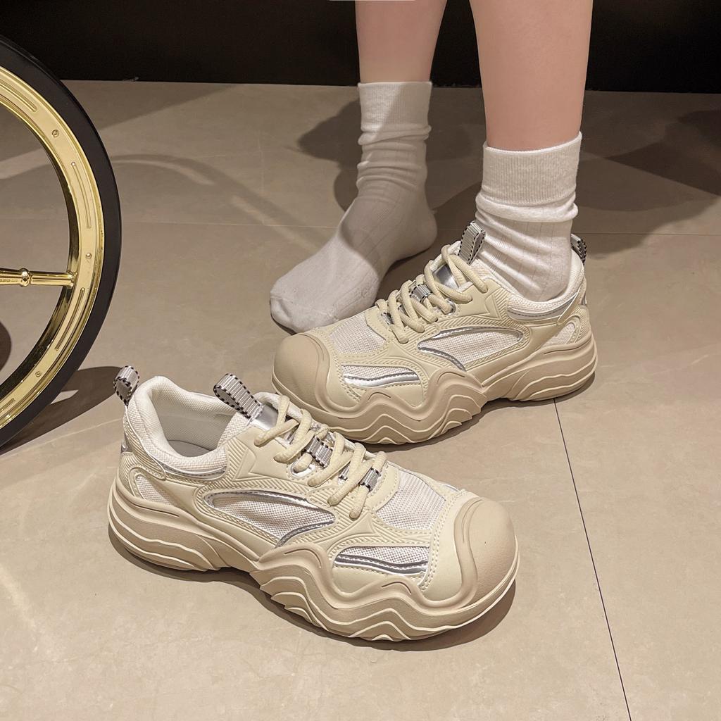 Masoism Autumn New Big Head Ugly Cute Shoes Color Matching Platform Casual Shoes Versatile Sports Dad Shoes