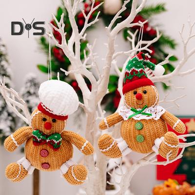 Lebkuchenmann-Puppe, Plüsch, Weihnachtspuppe, Spielzeug, weich ausgestopfter Sitzender Keks, Lebkuchen, festliche Dekoration für Weihnachten und Neujahr