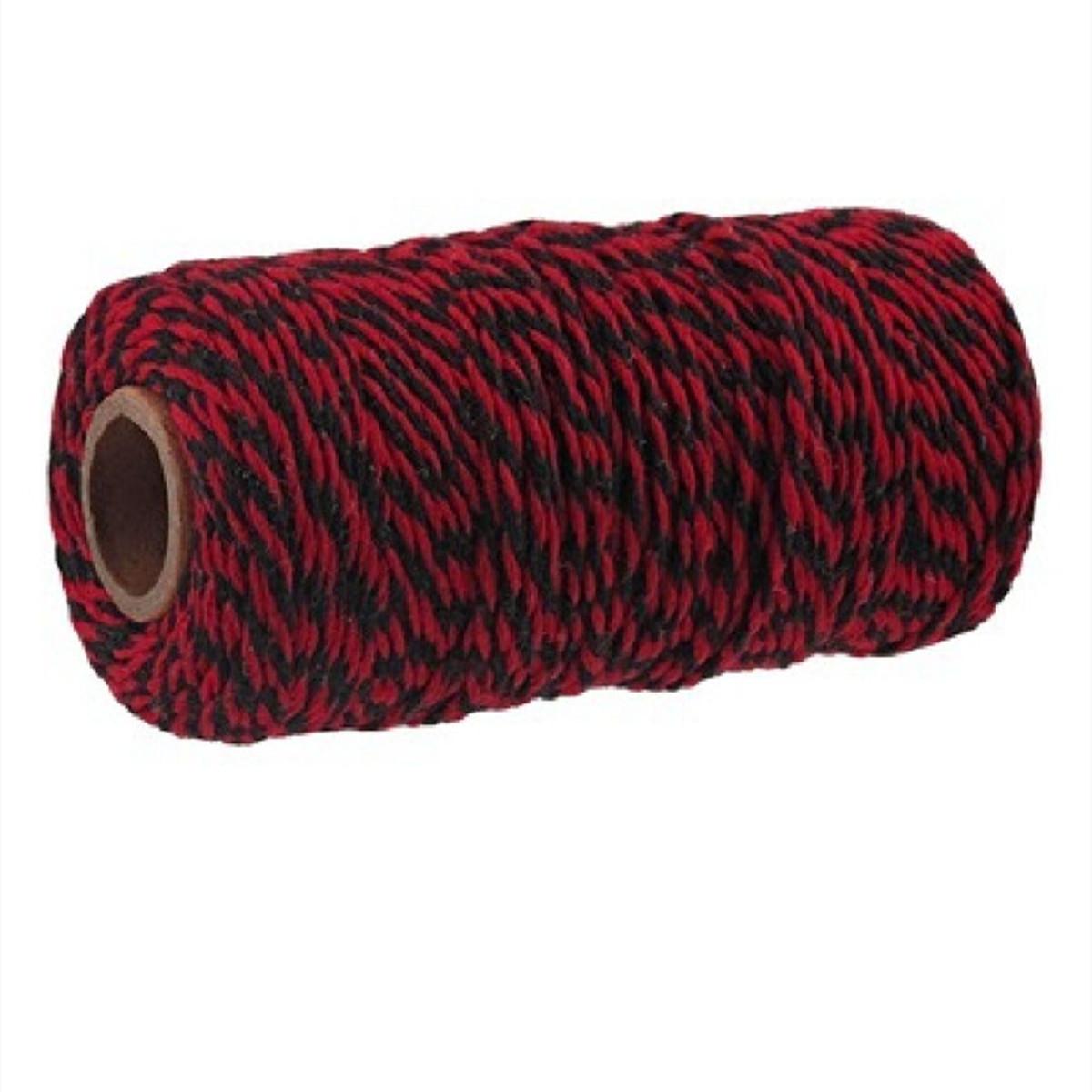 Piutouyar Spago rosso e bianco & spago rosso e verde, spago di cotone a righe, corda per dolci da forno, corda di cotone per confezioni regalo, cottura (328 piedi/rotolo