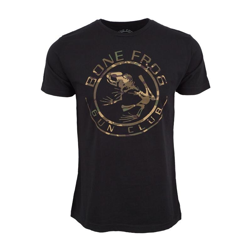 BONE FROG CLUB MENS BLACK T SHIRT S