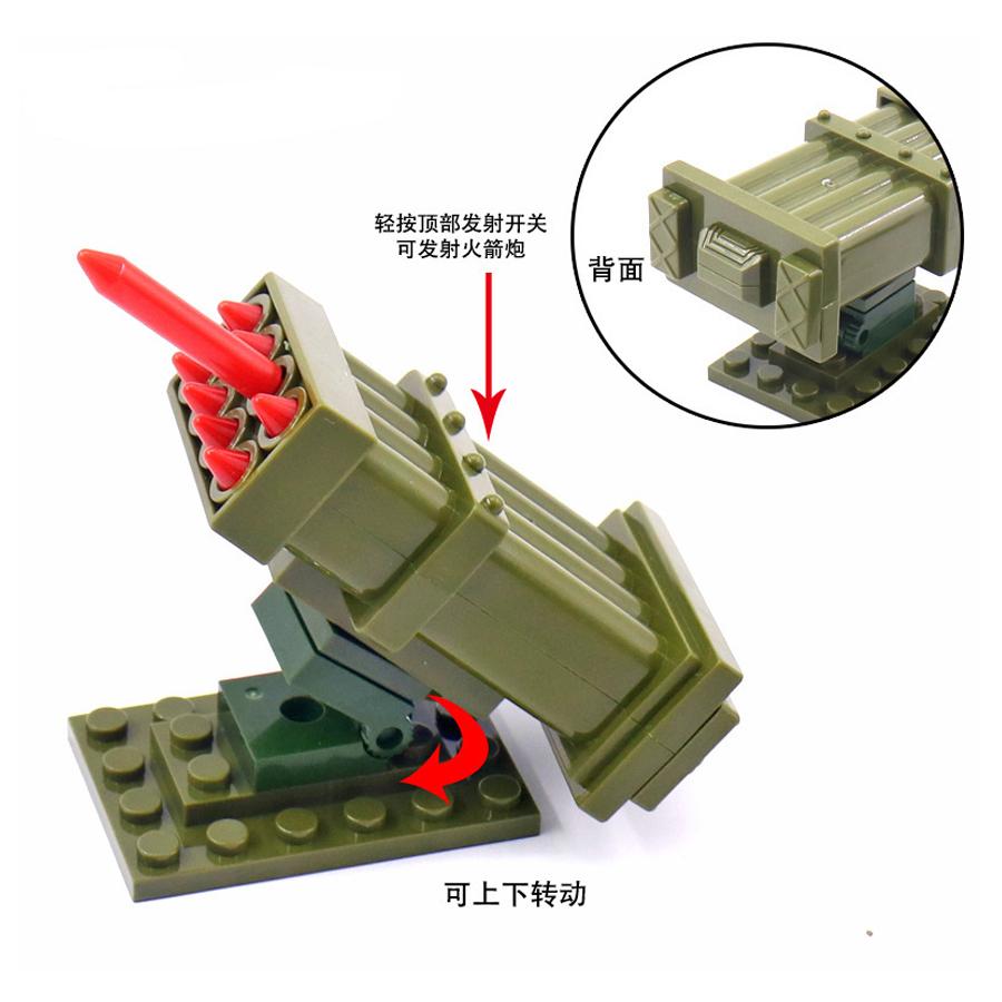 Non-Toxic Missile Launcher Military Weapon Soldier Moc Building Blocks Army Playmobil Accessory Modern Swat Mini Parts Brick Figures Toys
