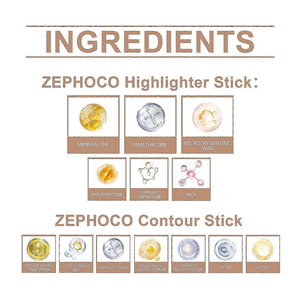 2-in-1 High-Gloss Contouring Stick mit Doppelkopfd-Design Langanhaltendes, einfach anzuwendendes Gesichts-Highlighting- und Konturwerkzeug für natürliche, dreidimensionale