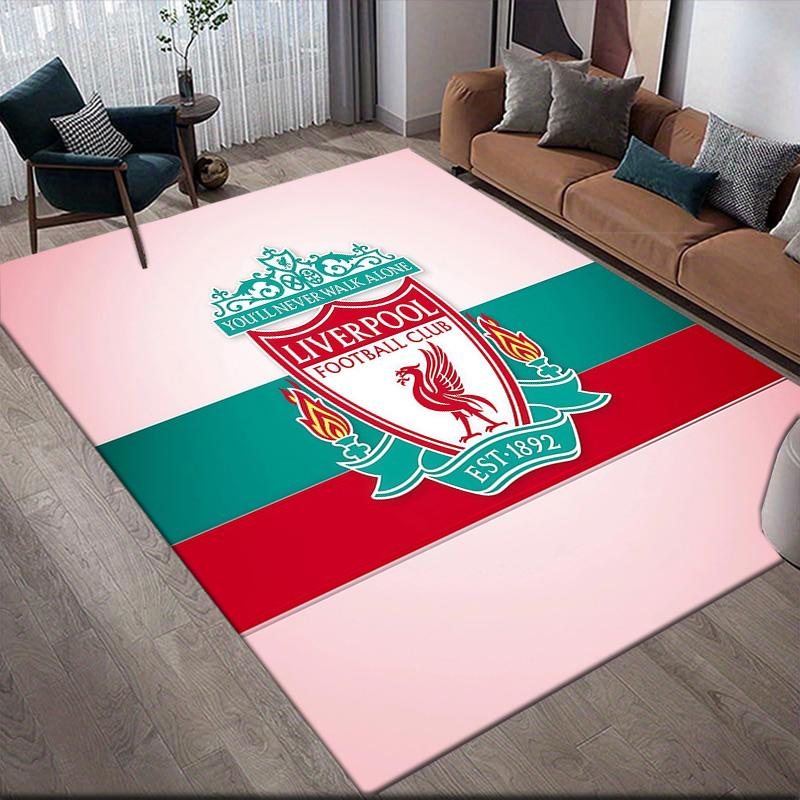 Liverpool Flannel Pattern Square Carpet,Area Rug,Carpet Rug for Living Room Bedroom Sofa Playroom Decor,Non-slip Floor Mat