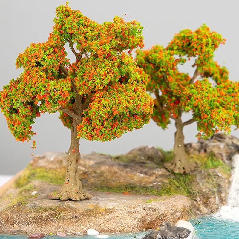 1Pc Realistic Fruit Tree Decor, Miniature Sand Table Building Model Decoration, Diy Fruit Trees Miniature Landscape Decoration
