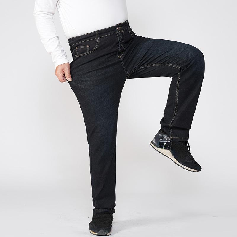 Men's Plus Size Jeans Casual Trousers Oversized Loose Men's Trousers Autumn and Winter 52 Yards