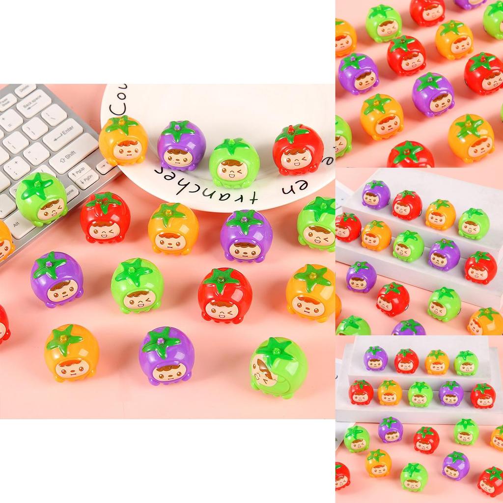 Creative Cartoon Tomato Design Mini Inertia Children Toy Car For Kids Play And Development