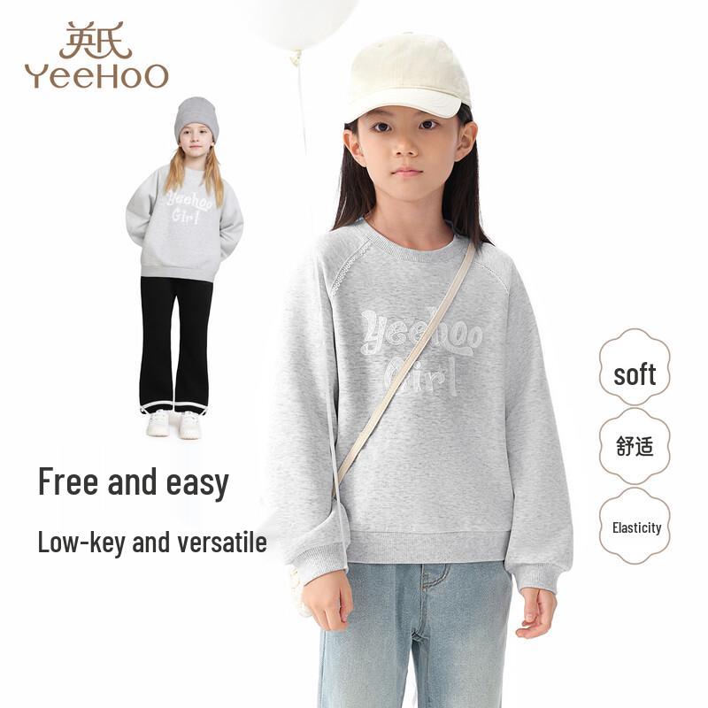 YEEHOO Girls Round Neck Long Sleeve Sweatshirt 160
