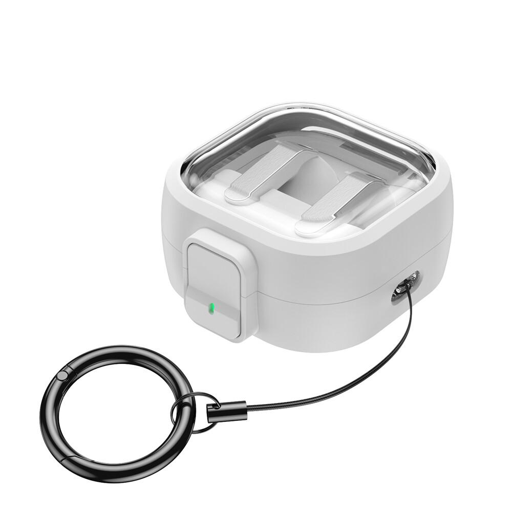 KEYSION Transparent Switch Lock Earphone Case for Samsung Buds4 4 Pro Hard PC Shockproof Headphone Cover for Galaxy Buds 4 Pro